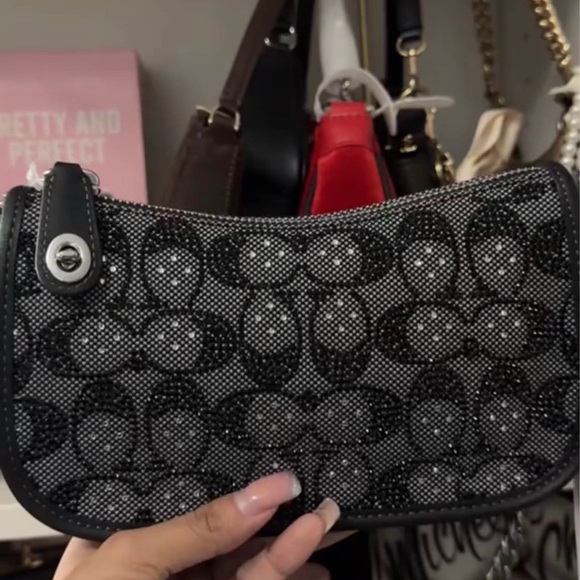 Coach Handbags - Coach Black and Gray Mini Bag